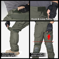 Pantalon tactique de chasse IDOGEAR pour homme, nouvelle version G3, camouflage, avec genouillères, vêtements de chasse