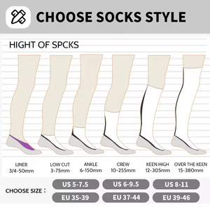 Chaussettes d'entraînement de basketball et de football personnalisées avec logo pour hommes, chaussettes de sport fines en tricot, blanches et noires, hauteur mi-mollet avec logo sur le bas - Product Image 6