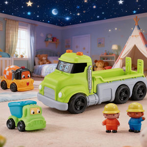 Jouets Lucky Toys, voiture à friction en plastique personnalisée, jouets pour bébés, véhicule, <span class=keywords><strong>camion</strong></span> avec lumière et musique - Product Image 4