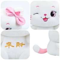 En gros, Peluche Chat Porte-Bonheur Blanc Mignon Super Douce, Cadeau pour Enfants, Décoration Porte-Bonheur pour la Maison et le Bureau, Idéal pour l'ouverture d'un magasin