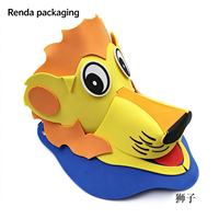 Chapeaux en EVA en gros, motifs animaux de dessin animé, légers et en mousse souple, pour fêtes d'enfants, cosplay et événements thématiques, emballage Renda
