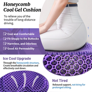 Cuscino <span class=keywords><strong>per</strong></span> Sedile Aereo Pieghevole in Gel <span class=keywords><strong>Anatomico</strong></span> con Materiale TPE Rinforzato e Funzione Antiscivolo, Vendita Diretta dalla Fabbrica - Product Image 6