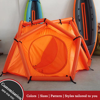 Tente dôme imperméable à montage rapide 2,5 m en Oxford, tente gonflable 3 saisons, tente de camping pop-up pour l'extérieur