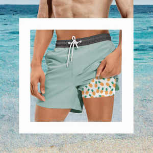 Shorts de Baño de Verano Personalizados de Alta Calidad, Cintura Media, Sublimados con Estampado de Leopardo, Secado Rápido, Talla Grande 3XL, Shorts de Playa para Hombre - Product Image 3