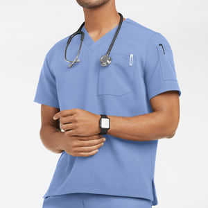 Divisa Ospedaliera Personalizzata Verde, Uniforme Sanitaria con Dropshipping, Tunica per Spa, Uniforme Medica con Cappuccio per Uomo - Product Image 1