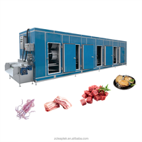 Túnel de congelador automático IQF, máquina de congelación rápida para patatas fritas, verduras congeladas, pollo, nueva condición