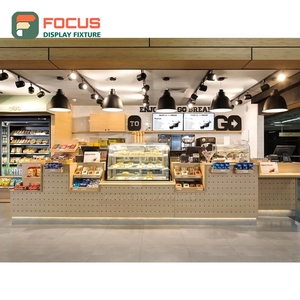 เคาน์เตอร์บริการคาเฟ่ความจุสูง แผงกระจกนิรภัย โซนแสดงสินค้าเสริม เคาน์เตอร์บริการด้านหน้า - Product Image 3