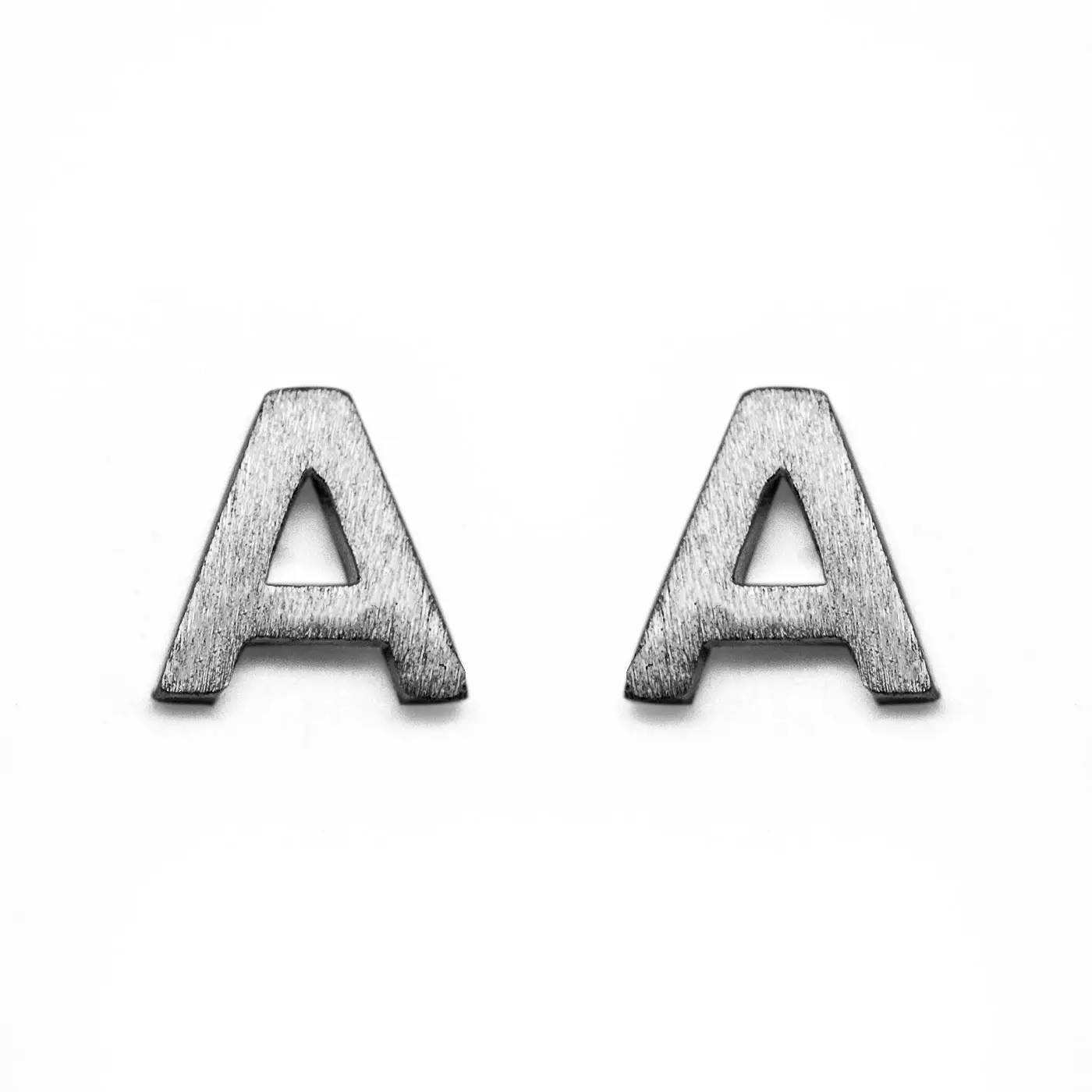 Простые начальные заглавные буквы 925 серьги-гвоздики из стерлингового серебра