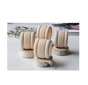 Ronds de serviette en bois accessoires de cuisine porte-serviette gravure à la main ronds de serviette design accessoires ronds - Product Image 4