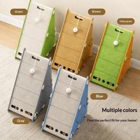 Nouvelle griffoire triangulaire en feutre pour chat, maison 3-en-1, avec jouet à balle et griffoir vertical, protection de meubles, personnalisable