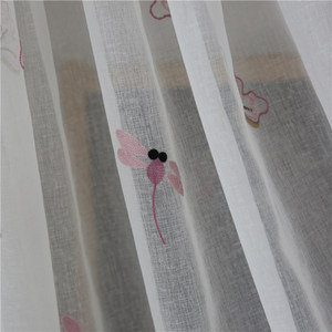 Tende in Tulle per Cameretta Bambini, Voile Bianco con Libellule e <span class=keywords><strong>Farfalle</strong></span> 3D, <span class=keywords><strong>Tenda</strong></span> Ricamata Stile Principessa - Product Image 4