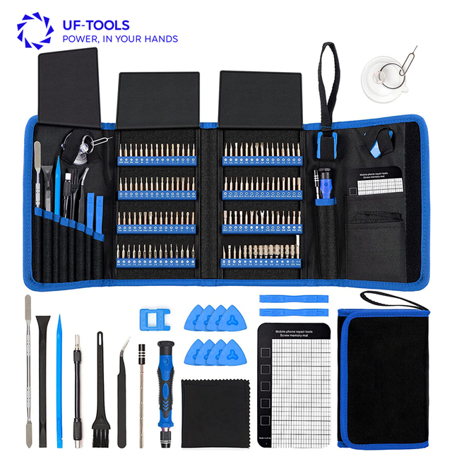 142 Pcs Screwdriver Sets Electronics Precision Screwdriver with 120 Bits Magnetic Repair Tool Kit for Phone Computer Laptop PC