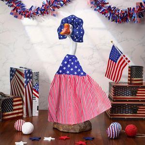 Jour <span class=keywords><strong>de</strong></span> l'indépendance/Memorial Day Goose Outfits <span class=keywords><strong>Décoration</strong></span> 4th july Porche Statue 23 pouces Extérieur Jardin Patio Party Art Decor - Product Image 4