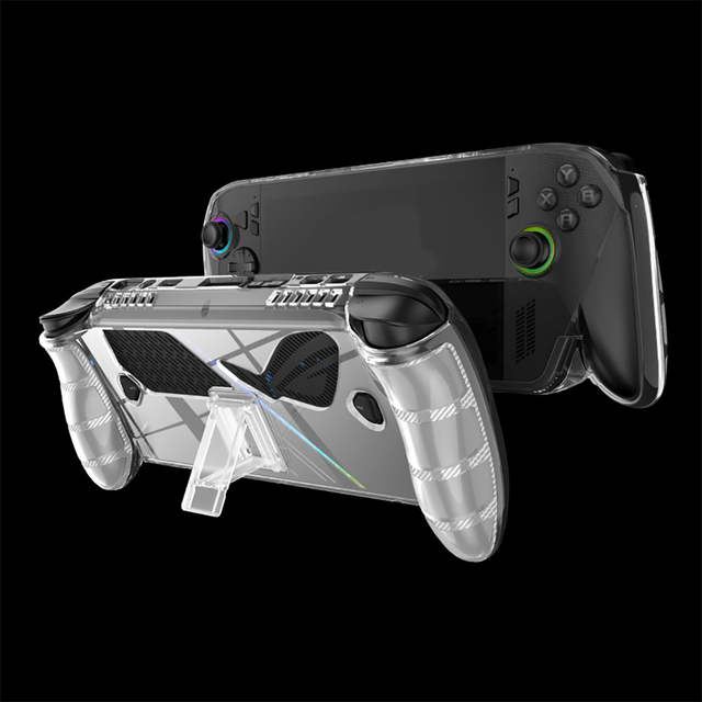TPU+transparent Case with Bracket Snti Slip Protective Cover for ROG Xbox Ally/X Handheld Protective Case