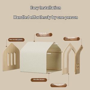 In legno massello per animali domestici Cat cuccia ecologica per quattro stagioni universale per orsacchiotto Bomei <span class=keywords><strong>Corgi</strong></span> piccola taglia media cani Villa gabbia - Product Image 5