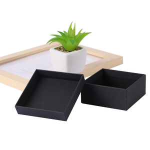 Custom Jewelry Box Custom Logo Cardboard Jewelry Gift Box Black Paper Packaging Box With Lid For Jewelry