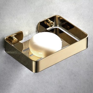 Porte-savon carré standard en acier inoxydable brossé, simple couche, pour rangement salle de bain et toilettes - Product Image 2