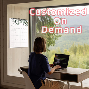 Directement de l'usine |   <span class=keywords><strong>Calendrier</strong></span> mural en papier esthétique personnalisé 2026-2027 |   Planificateur mensuel sur 18 mois |   Papier d'art écologique |   Intérieur - Product Image 4