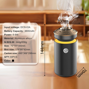 Diffuseur d'arômes d'huiles essentielles portable sans fil, fonctionnant sur batterie, rechargeable par type C, désodorisant d'air pour voiture, idéal pour les voyages - Product Image 5