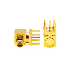 Originele Fabrikant Hoge Kwaliteit Gouden Mini Sma Vrouwelijke Pcb Connector Ssma Haakse Connector