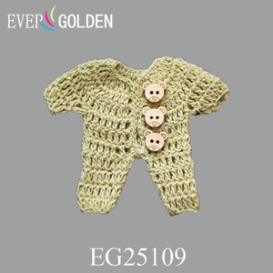 EG25109 Mini barboteuses <span class=keywords><strong>pour</strong></span> poupées 9x7,5 cm avec bouton ours <span class=keywords><strong>pour</strong></span> souvenirs de baptême et cadeaux de baby shower - Product Image 1
