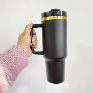 Gobelet isotherme personnalisé 40 oz avec logo gravé au laser, plusieurs couleurs, noir, blanc, arc-en-ciel, avec couvercle et paille - Product Image 4