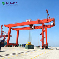Grue portique à double poutre montée sur rail pour conteneurs, 30-50 tonnes, grue de port RMG
