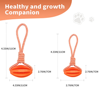 OEM ODM Tough Durable Natural Rubber Dents Cleaning Interactive Ultra Pet Dog Chew Ball Toy Jouet en caoutchouc Pet Rope Ball Toys