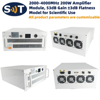 2-4GHz 200W Yüksek Düzlüklü Geniş Bant RF Güç Amplifikatör Modülü, Laboratuvar Araştırmaları için 53dB Kazanç