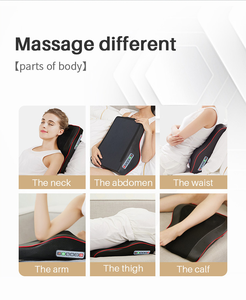 Compresse chaude Vibration Massage oreiller cou dos épaule corps multifonctionnel <span class=keywords><strong>coussin</strong></span> pour voiture maison <span class=keywords><strong>acupression</strong></span> Relaxation - Product Image 6