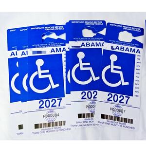 Tarjeta de Permiso de Estacionamiento Personalizada con el Sello del Estado Estadounidense, Impresión sin Pedido Mínimo, desde 1 Pieza, Tarjeta de PVC para Discapacitados - Product Image 2