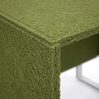 Panneau de séparation acoustique de bureau en fibre de polyester vert olive, écran de travail, panneau de confidentialité