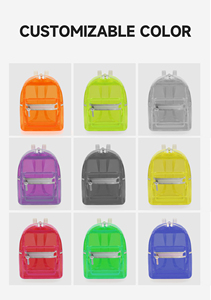 2026 NEW Large Tan Color Clear PVC Transparent School Bag <strong>Security</strong> <strong>Backpack</strong> for Students - Product Image 6
