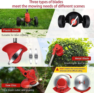 21V piccola falciatrice elettrica elettrica per uso domestico strumento da giardino multifunzione batteria fai da te portatile ricarica diserbo dispositivo magico - Product Image 5