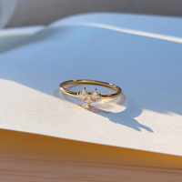Bagues de fiançailles simples en moissanite en forme de cœur, or jaune véritable 14 carats, sertissage à griffes, taille personnalisée, bijoux fins