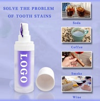 Dentifrice correcteur de couleur des dents, dentifrice blanchissant, mousse nettoyante buccale à base de plantes violettes, meilleur dentifrice