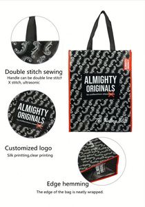 Bolsa de Compras Reutilizable Ecológica con Logotipo Personalizado, Precio al por Mayor, Bolsa de Tela No Tejida Reciclable con Impresión Completa - Product Image 6