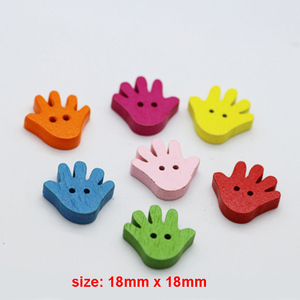 Yiwu wintop phim hoạt hình dễ thương các loại trái cây cung tay bông tuyết hình nút gỗ đầy màu sắc trẻ em mẫu giáo tự làm Kit Phụ kiện - Product Image 5