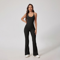 Combinaison de yoga une pièce pour femme, très extensible, respirante, pour le sport et le fitness, avec effet ventre plat, combinaison de sport