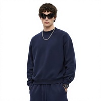 Sweat-shirt à col montant 380 GSM épais, personnalisable avec logo, coupe oversize, en polaire unisexe