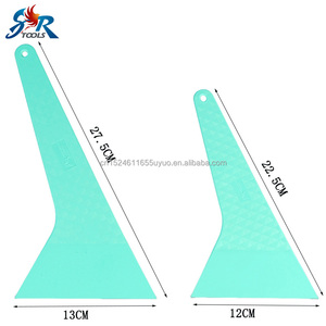 Car Window Tint Vinyl Wrap Sticking Tool with Grid Pattern Ultra-thin <strong>Triangular</strong> PP Material Heat-resistant Hard <strong>Scraper</strong> - Product Image 2