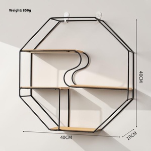 Étagère de Rangement <span class=keywords><strong>Murale</strong></span> Verticale Créative <span class=keywords><strong>en</strong></span> <span class=keywords><strong>Fer</strong></span> d'Inspiration Scandinave, Décoration <span class=keywords><strong>Murale</strong></span> Métallique <span class=keywords><strong>Moderne</strong></span> pour Restaurant et Salon - Product Image 5