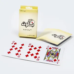 Personalizzato angolo jumbo indice Texas poker carta da gioco OEM stampa arabica durevole pvc foglio di plastica impermeabile per carte da gioco