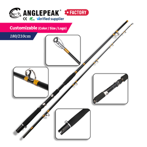 Canne à pêche en eau salée pour la pêche en haute mer, 1,8 m 2,1 m, en fibre de carbone extra rigide, action rapide, robuste, pour la pêche en bateau, canne de jigging pour <span class=keywords><strong>thon</strong></span> - Product Image 3