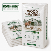 Sacs d'emballage jetables en PE robuste thermoscellables pour copeaux de bois, litière pour chevaux, copeaux de pin, sacs imprimés sur mesure