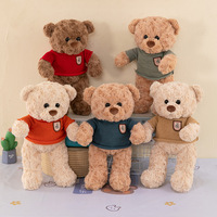 Prix d'usine : Ours en peluche en forme de pull, animaux en peluche, jouets doux, cadeaux décoratifs mignons, vente en gros