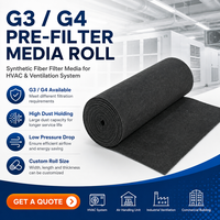 Rouleau de média filtrant pré-filtrant non tissé G3 G4 pour CVC, média filtrant au charbon actif pour unité de traitement d'air et système CVC - Vente en gros
