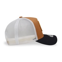 Parche de cuero con bordado 3D personalizado Sombreros traseros de malla para hombre Gorras de camionero de béisbol