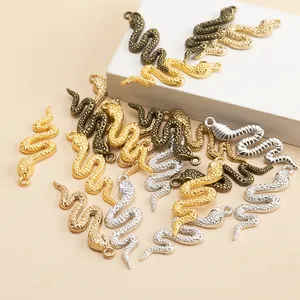 旧货精致蛇饰吊坠用于珠宝制作DIY银金青铜配件