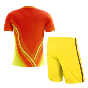 Sublimated Soccer Training Jersey And Shorts Sets Moisture Wicking Short Sleeve Athletic All Seasons Adult Sportwear Soccer Set - Product Image 2